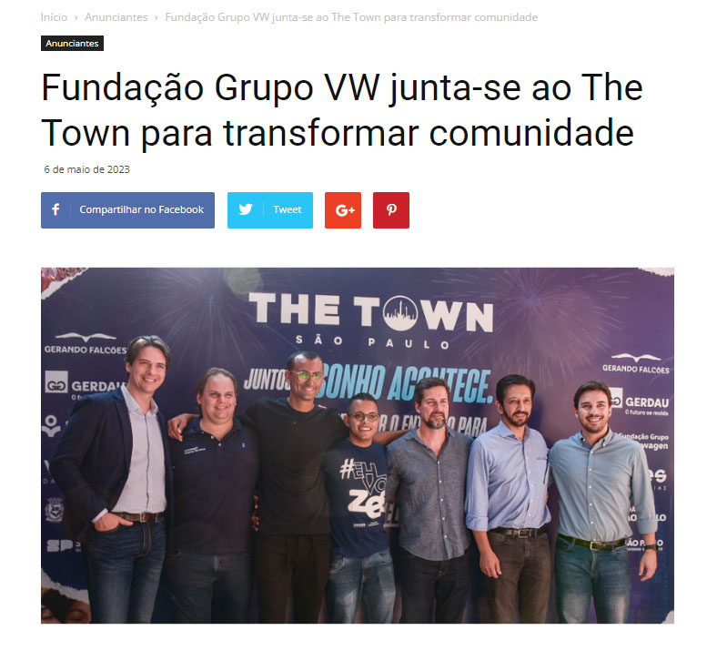 Fundação Grupo VW junta-se ao The Town para transformar comunidade