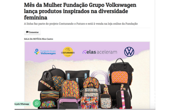 Mês da Mulher Fundação Grupo Volkswagen lança produtos inspirados na diversidade feminina